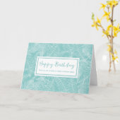 Lichte Blauwgroen Ferns business van groepsdag Kaart (Gele Bloem)