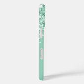 Lichte Blauwgroen Glitter Druppelt Glam Signature Case-Mate iPhone Case (Achterkant / Rechts)