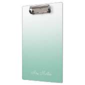 Lichte Blauwgroen Gradient Gepersonaliseerde Leraa Klembord (Links)