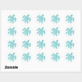 Lichte Blauwgroen schildpad Sticker | Zee Turtle S (Vel)