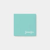Lichte Blauwgroen Trendy Moderne Minimale Grafisch Post-it® Notes (Voorkant)