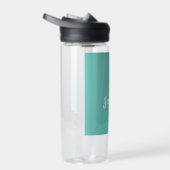 Lichte Blauwgroen Trendy Moderne Minimale Grafisch Waterfles (Rechts)