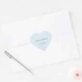 Lichte Bleke Blauwe bruiloft Hart Sticker (Envelop)