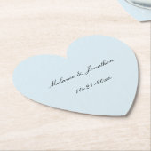 Lichte Bleke Blauwe bruiloft Kartonnen Onderzetters (Gekanteld)