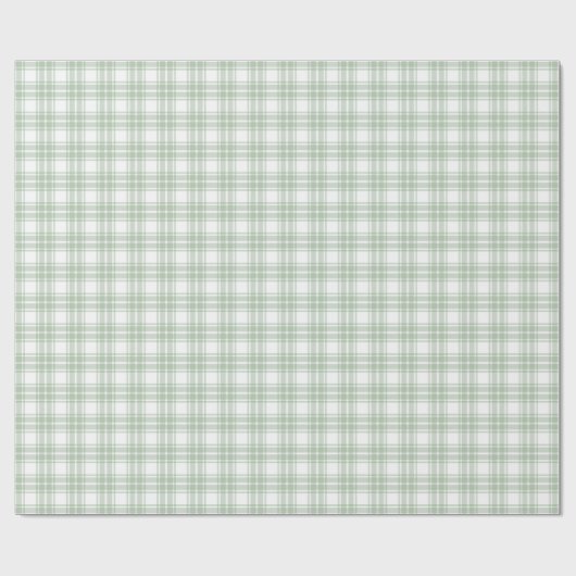 Lichte Bleke Sage Wrapping Pattern Roll Cadeaupapier (Vlak)