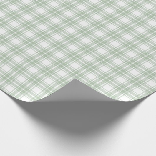 Lichte Bleke Sage Wrapping Pattern Roll Cadeaupapier (Hoek)
