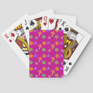 Lichte bloemen als paddenstoelen pokerkaarten