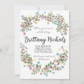 Lichte Bloemen Bruids Douche Uitnodiging (Voorkant)