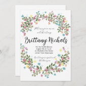 Lichte Bloemen Bruids Douche Uitnodiging (Voorkant / Achterkant)