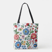 Lichte bloemen cottage kern tote bag (Achterkant)