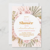 Lichte bloemen en Baby shower van Pampas Grass Boh Kaart (Voorkant)