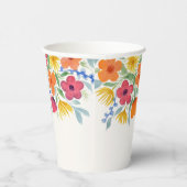 Lichte bloemen in Waterverf Papieren Bekers (Rechts)