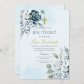 Lichte bloemendoop kaart (Voorkant / Achterkant)