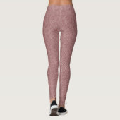 Lichte bloemige blosroze roze leggingen leggings (Achterkant)