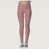 Lichte bloemige blosroze roze leggingen leggings (Voorkant)