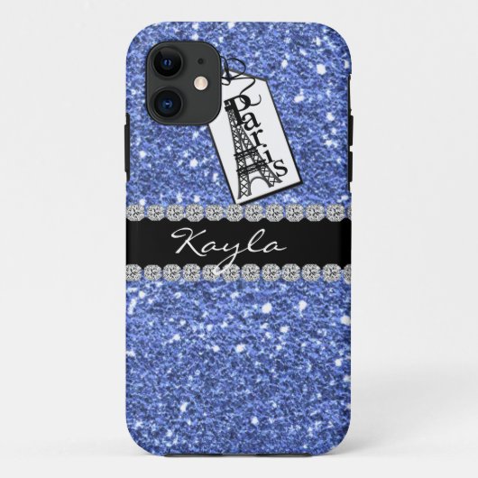 LICHTE BLUE CrystaTl BLOKKEN IPHONE 5 Hoesje (Achterkant)