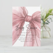 Lichte Blush Boog Schoon Gepersonaliseerd Babyfees Kaart (Staand voorkant)