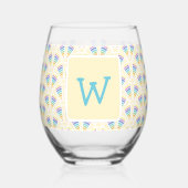 Lichte bogen wijnglas zonder voet (Achterkant)