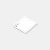 Lichte Border Beige Schattigee Kat met Ice Cream C Post-it® Notes (Schuin)