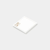Lichte Border Tan Witte Schattigee Cat Ice Cream C Post-it® Notes (Schuin)
