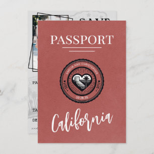 Lichte Bourgondische California Passport Save The Date