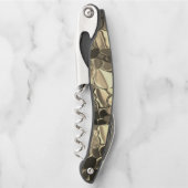 Lichte bronzen- of bruinbeige halve cirkels kurkentrekker (Voorkant)