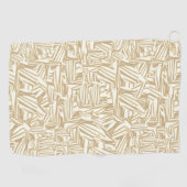 Lichte broun of houten dashes, bruin en wit. golfhanddoek (Horizontaal)