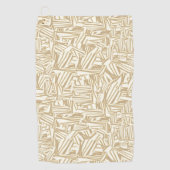 Lichte broun of houten dashes, bruin en wit. golfhanddoek (Voorkant)