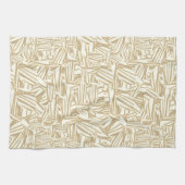 Lichte broun of houten dashes, bruin en wit. theedoek (Horizontaal)