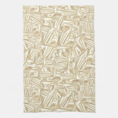 Lichte broun of houten dashes, bruin en wit. theedoek (Verticaal)