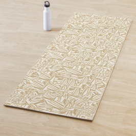 Lichte broun of houten dashes, bruin en wit. yogamat