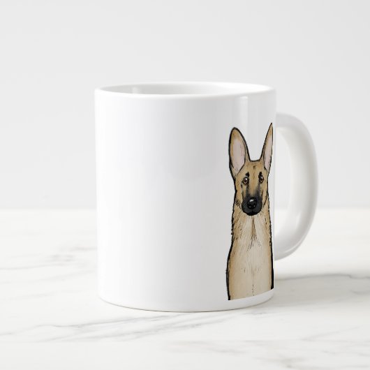 Lichte bruine en zwarte Duitse herder hond | Pet A Grote Koffiekop (Voorkant rechts)