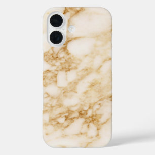 Lichte bruine marmer iPhone 16 hoesje