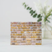 Lichte bruine wand briefkaart (Staand voorkant)