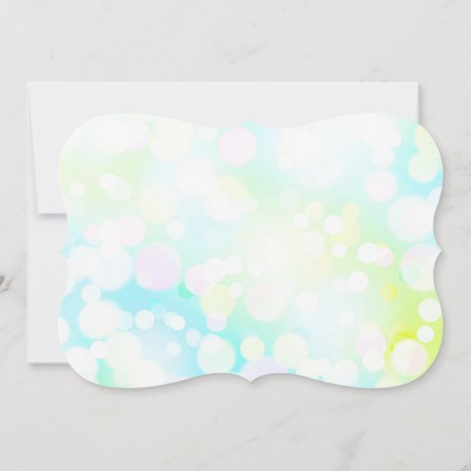 LICHTE BUBBLES Bat Mitzvah Uitnodiging (Achterkant)