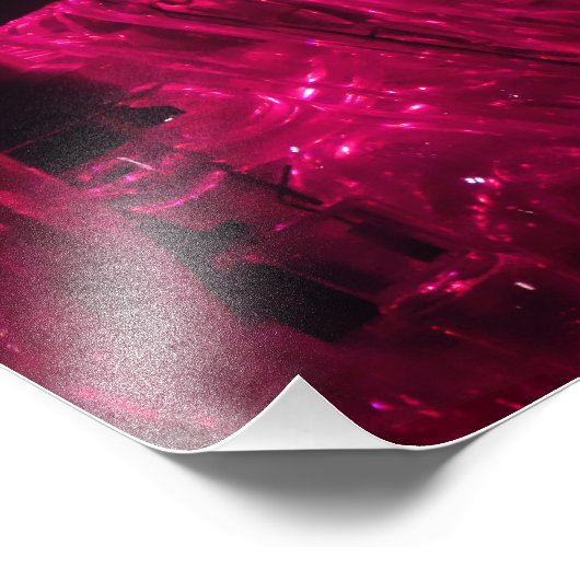 LICHTE BULBS IN MAGENTA FOTO AFDRUK (Hoek)