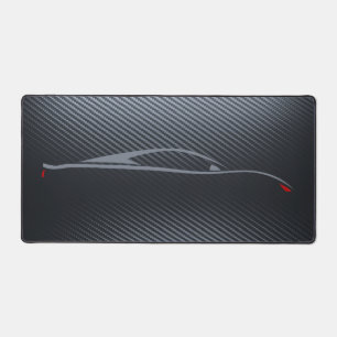 Lichte Carbon Fiber Auto Silhouet Desk Mat! Bureaumat