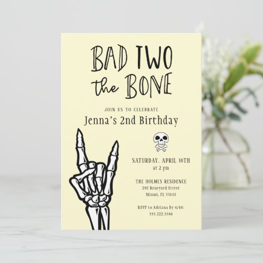 Lichte citroen slecht twee de bot 2e verjaardag pa kaart (Staand voorkant)