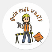 Lichte constructie ronde sticker (Voorkant)