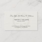 Lichte crème schaal van justitie watermerk visitekaartje (Voorkant)