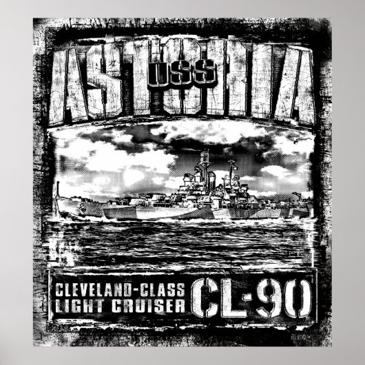 Lichte cruiser Astoria Poster (Voorkant)