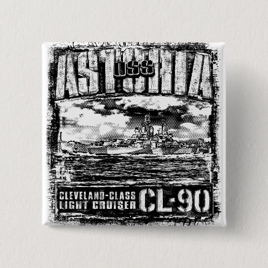 Lichte cruiser Astoria Vierkante Button 5,1 Cm (Voorkant)