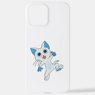 LICHTE CYAANSE KITTEN MET BLAUWE JONGEN, EARS iPhone 12 PRO MAX HOESJE