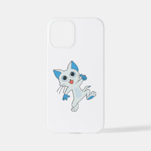 LICHTE CYAANSE KITTEN MET BLAUWE JONGEN, EARS iPhone 12 MINI HOESJE