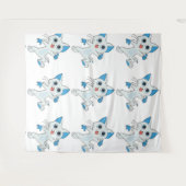 LICHTE CYAANSE KITTEN MET BLAUWE JONGEN, EARS WANDKLEED (Voorkant (horizontaal))