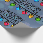 lichte decoratie met prettige kerst cadeaupapier (Hoek)