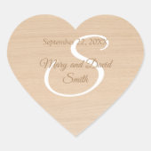 Lichte dennenhout bruiloft Sticker (Voorkant)