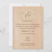 Lichte dennenhout bruiloft uitnodiging (Voorkant)