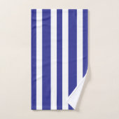 Lichte diepblauwe witte strepen bad handdoek (Handdoek)