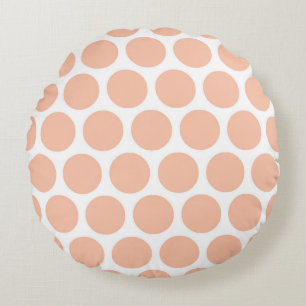 Lichte doorsnede Retro kleurrijke moderne pooldots Rond Kussen